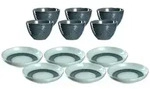 Leonardo Living Tellerset, Blau, Keramik, 12-teilig, 2x2x2 cm, Essen & Trinken,