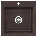Systemceram Sp&uuml;le Mera 51, Braun, Keramik, 51x51x20 cm, K&uuml;chen, K&uuml;chenausstattung,