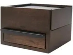 Umbra Schmuckbox, Schwarz, Walnuss, Holz, Metall, 17x11.2x15.2 cm, Schubladen