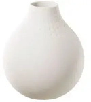 Villeroy & Boch Vase Collier Blank, Creme, Keramik, bauchig, 12 cm, zum Stellen,