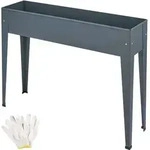 tectake Hochbeet, Anthrazit, Metall, Baum/Pflanze/Natur, Rechteckig, 26x82.5x98.5 cm,