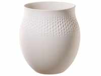 Villeroy & Boch Vase Collier Blanc, Creme, Keramik, 17.5 cm, Dekoration, Vasen,