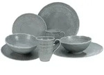 Creatable Kombiservice Sofia, Grau, Keramik, 8-teilig, 300 ml,400 ml, Essen &