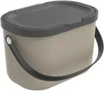 Rotho Abfalleimer, Cappuccino, Kunststoff, 3,2 L, 22.2x17.2x15 cm, Reach, DIN EN ISO