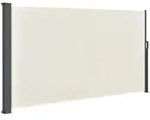 Juskys Seitenmarkise, Beige, Kunststoff, 300x190x300 cm, Sonnen- & Sichtschutz,