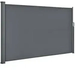 Juskys Seitenmarkise, Grau, Kunststoff, 300x190x300 cm, Sonnen- & Sichtschutz,