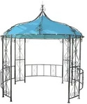 MCW Pergola, T&uuml;rkis, Metall, 296x330x293 cm, Sonnen- & Sichtschutz, Pavillons &