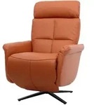 MCW Relaxsessel, Orange, Leder, 76x110x153 cm, Wohnzimmer, Sessel, Relaxsessel