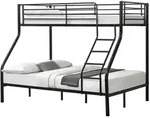 [neu.haus] Etagenbett, Schwarz, Metall, 140x200 cm, Kinder- & Jugendzimmer,