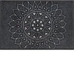 wash+dry Fussmatte Purnima, Anthrazit, Beige, Textil, Ornament, rechteckig, 50x75 cm,
