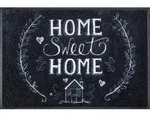 wash+dry Fussmatte Chalky Home, Dunkelgrau, Wei&szlig;, Textil, Texte, rechteckig, 50x75
