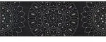 wash+dry K&uuml;chenl&auml;ufer Purnima, Schwarz, Kunststoff, Ornament, rechteckig, 60x180
