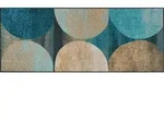 wash+dry L&auml;ufer Galaxia, Blau, Schwarz, Beige, Kunststoff, Graphik, rechteckig,