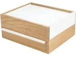 Umbra Schmuckbox, Natur, Wei&szlig;, Holz, Metall, 22.1x11.9x25.9 cm, Ordnen &