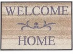wash+dry Fussmatte Welcome Home, Beige, Flieder, Textil, Texte, rechteckig,...