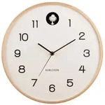 Karlsson Wanduhr, Wei&szlig;, Holz, Rund, 31.5x31.5x2 cm, CE, Dekoration, Uhren, Wanduhren