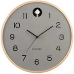 Karlsson Wanduhr, Grau, Holz, Rund, 31.5x31.5x2 cm, CE, Dekoration, Uhren,...