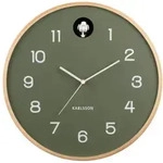 Karlsson Wanduhr, Gr&uuml;n, Holz, Rund, 31.5x31.5x2 cm, CE, Dekoration, Uhren,...