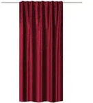 Fertigvorhang Thermo, Bordeaux, Textil, Uni, 135x175 cm, f&uuml;r Stange und Schiene