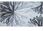 Grund Badteppich Art, Anthrazit, Grau, Textil, Blume, rechteckig, 70x120 cm,