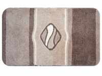 Badteppich Jewel, Taupe, Textil, Streifen, rechteckig, 70x120 cm, Oeko-Tex® Standard