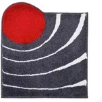 Grund Badteppich Colani 2, Anthrazit, Textil, Wellen, rechteckig, 60x60 cm,