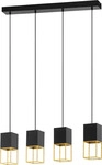 Eglo LED-H&Auml;NGELEUCHTE Schwarz, Gold 10x110x85 cm, Energieeffizienzklasse: F