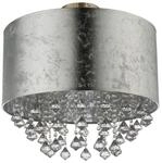 Globo Deckenleuchte, Klar, Silber, Metall, Kunststoff, Textil, 40x38x40 cm, mit