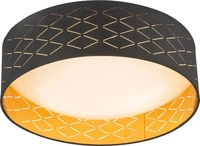 Globo LED-DECKENLEUCHTE Schwarz, Gold 12 cm, Energieeffizienzklasse: G (G-A)
