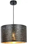 Globo H&auml;ngeleuchte Tunno, Schwarz, Gold, Metall, Kunststoff, 120 cm, Lampen &