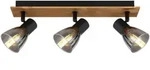 Globo Strahler, Schwarz, Dunkelbraun, Holz, Metall, Glas, 7x15.5x40 cm, Lampen &
