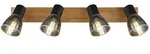 Globo Strahler, Schwarz, Dunkelbraun, Holz, Metall, Glas, 7x15.5x50 cm, Lampen &