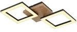 Globo Led-Deckenleuchte, Opal, Schwarz, Dunkelbraun, Holz, Metall, Kunststoff,