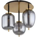 Globo Deckenleuchte Blacky I, Messing, Metall, Glas, 46x36x46 cm, Lampen & Leuchten,