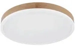 Globo Led-Deckenleuchte, Opal, Wei&szlig;, Dunkelbraun, Metall, Kunststoff, Holzwerkstoff,
