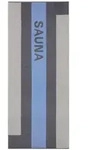 Cawoe Saunatuch Sauna, Blau, Textil, Streifen, 80x200 cm, Textiles Vertrauen -