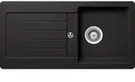 Respekta Sp&uuml;le Atlanta, Schwarz, Stein, 86x20.5x43.5 cm, Made in Germany, K&uuml;chen,