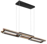 Globo Led-H&auml;ngeleuchte, Opal, Schwarz, Dunkelbraun, Metall, Kunststoff,