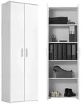 Mokebo Mehrzweckschrank, Wei&szlig;, Holzwerkstoff, 4 F&auml;cher, 60x180x34 cm,...