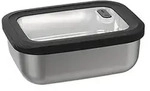 Gefu Frischhaltedose Provido, Schwarz, Transparent, Metall, 0,6 L, rechteckig,