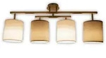 N&auml;ve Deckenleuchte, Grau, Wei&szlig;, Metall, Textil, 29x82 cm, Lampen & Leuchten,
