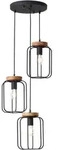 Brilliant H&auml;ngeleuchte Tosh, Braun, Schwarz, Holz, Metall, 165 cm, CE,