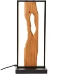 Brilliant Led-Tischleuchte, Braun, Schwarz, Holz, Metall, 15x50x22 cm,
