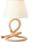 Brilliant Tischleuchte Sailor, Natur, Wei&szlig;, Textil, 40 cm, CE, Schnurschalter,