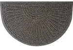 wash+dry FU&szlig;MATTE Halfmoon Dark Grey, Grau, Textil, Struktur, rechteckig, 55x85 cm,