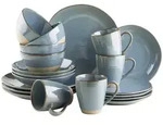 M&auml;ser Kombiservice Nottingham, Blaugrau, Keramik, 20-teilig, 420 ml,600 ml, Essen &