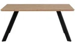 Mid.you Esstisch, Schwarz, Eiche Artisan, Holzwerkstoff, rechteckig, eckig,