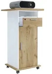 Mid.you Stehpult, Wei&szlig;, Honigeiche, Holzwerkstoff, 1083 cm Schubladen, 50x108.3x60