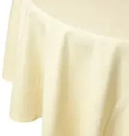 Homescapes Tischdecke, Creme, Textil, Uni, Rund, 178x178 cm, Wohntextilien,