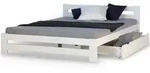 Homestyle4u Holzbett, Wei&szlig;, Holz, Kiefer, 140x200 cm, Schlafzimmer, Betten